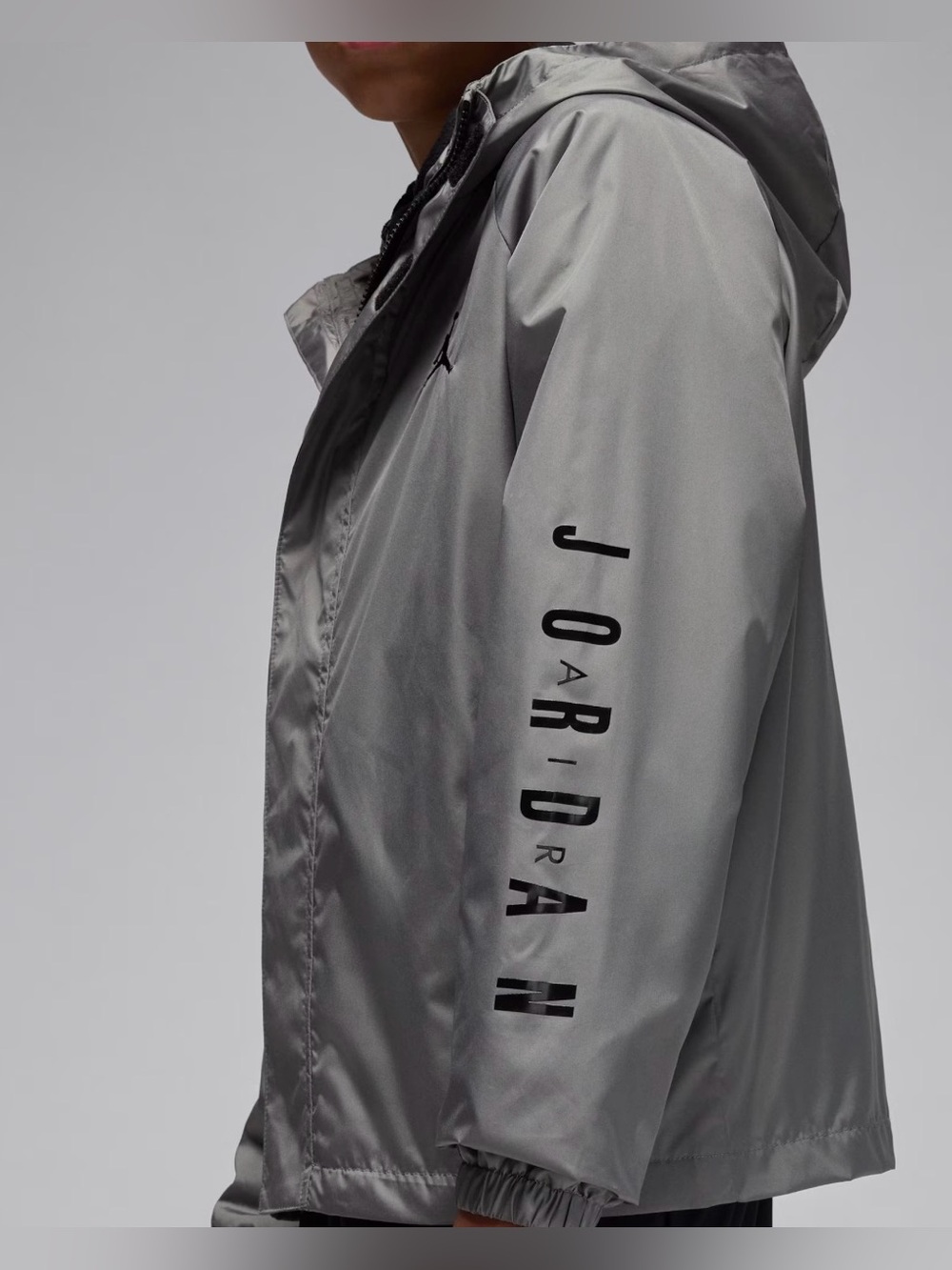 Jordan smoke Gray Hooded Windbreaker Jacket 3 in 1 12- 13y kids